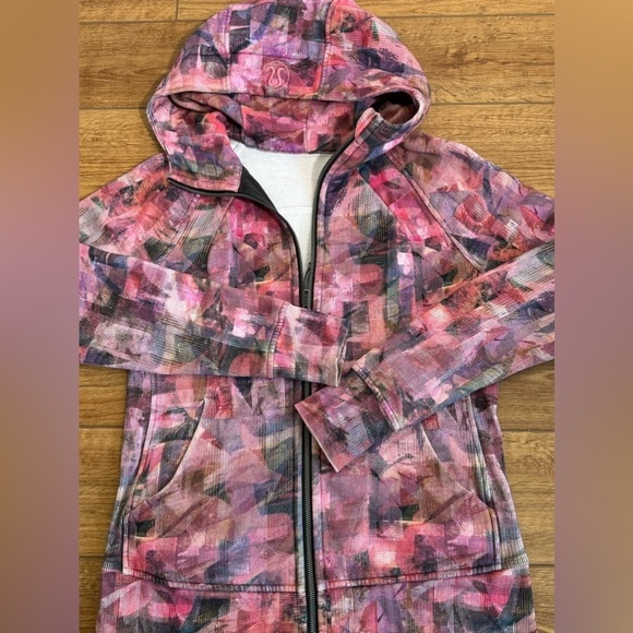 Lululemon Scuba Hoodie *Light Cotton FleeceSun Dazed Multi Pink / Super Dark -10 - Picture 11 of 16